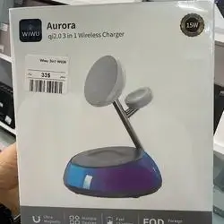 WiWU Aurora W036 Qi2.0 3-in-1 Wireless Charger 15W