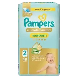 Pampers Newborn Ultimate Comfort (2) 3-8kg 46 Diapers