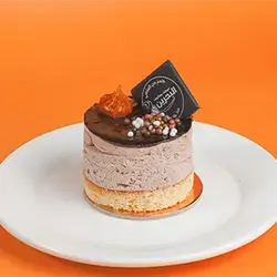 Chocolate Mousse Cake Mousse Cake Topped With Chocolate And Caramel