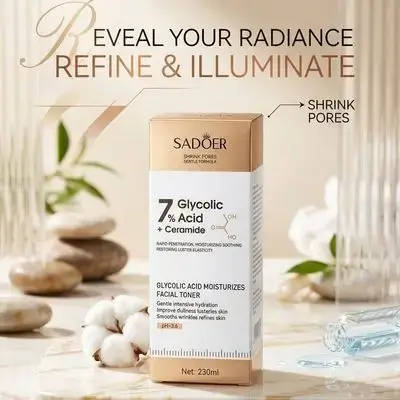 SADOER 7% Glycolic Acid + Ceramide Facial Toner (200ml)
