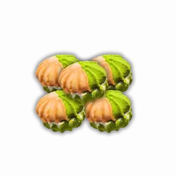 Green cream pastries