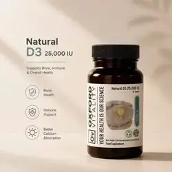 Oxford Vitality Natural Vitamin D3 25,000 IU (16 Tablets)