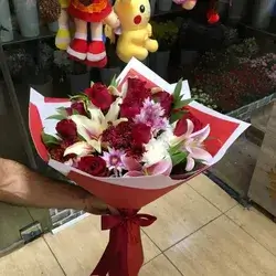 Bouquet Flowers- Pink&Red