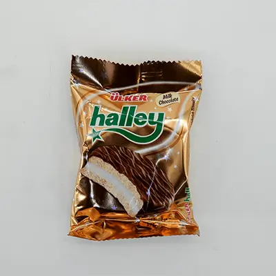Ulker Halley Milk Chocolate Coated Sandwich Biscuits With Marshmallow