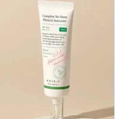 AXIS-Y Complete No-Stress Physical Sunscreen Spf 50pa+++ - 50ml | اكسس-واي واقي شمسي فيزيائي spf 50+++ - 50 مل