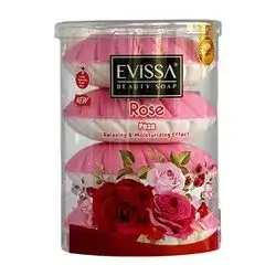 Evissa Beauty Soap Rose 400 Gm X4