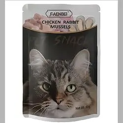 Faenbei Cat Snack Pouch - Chicken, Rabbit and Mussels