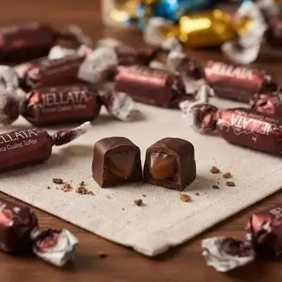Jellata Cocoa Coated Toffee - Red Wrapper - Half Kilo