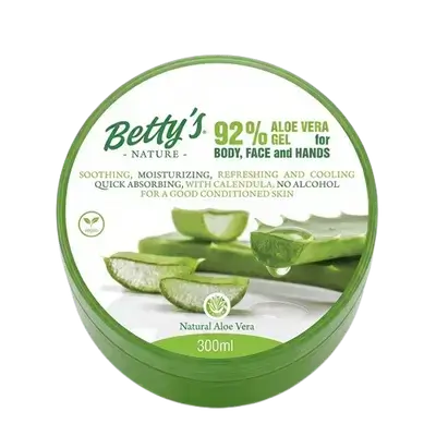 Aloe Vera 92% Gel for Body Face and Hands 300ml _ Betty's nature