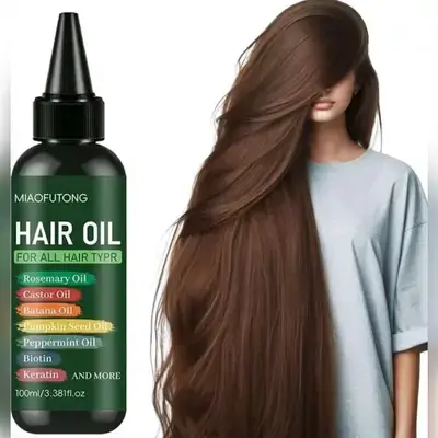 7-In-1 Hair Oil, Containing Rosemary Oil, Castor Oil, Babassu Oil, Pumpkin Seed Oil, Peppermint Oil, Biotin And Keratin