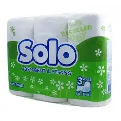 Solo Kitchen Natural 3 Rolls X 12