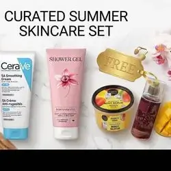 body Skincare Set for strawberry skin ,3 pieces + ( 1 free item )