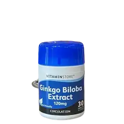 vitaminstore ginkgo biloba extract 120mg circulation 30tablets 1-a-day