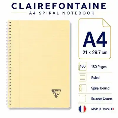 Notebook ,French ( A4) Size,180 pages.