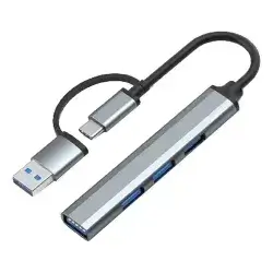 USB Hub 4 Ports with USB & USB -C Connector