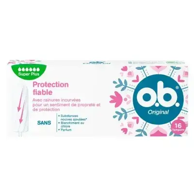 OB Original Super Plus Tampons Without Applicator x16