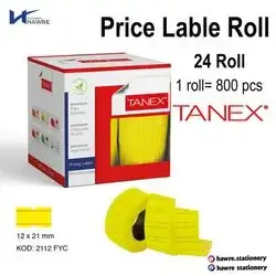 TANEX price Label roll (24 roll) yellow