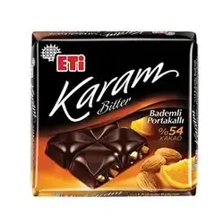 Eti Chocolate Dark Almond, 80g