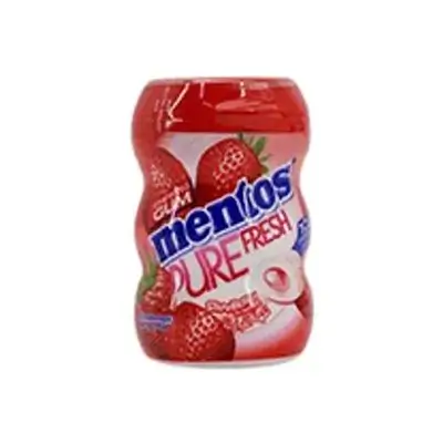 Mentos Pure Fresh Strawberry Flavor Chewing Gum 10 Pieces