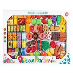 120-Piece Kids Play Food Kitchen Toy Set