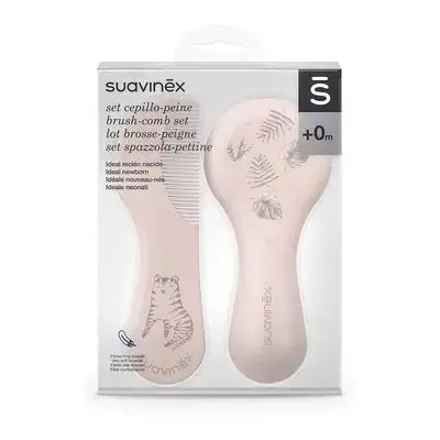 Suavinex Pink Birdies Brush and Comb