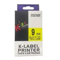 Label Tabe Casio Master Copy-9mm-Black On Yellwo