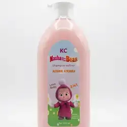 KC Masha and the Bear Shampoo Softner (Natural Formula, 3 in 1, Love Baby)