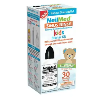 NeilMed Sinus Rinse Pediatric Starter Kit, 30 premixed packets & Bottle 120ml