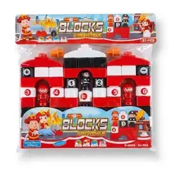 Blocks 53 pcs fire rescue-red