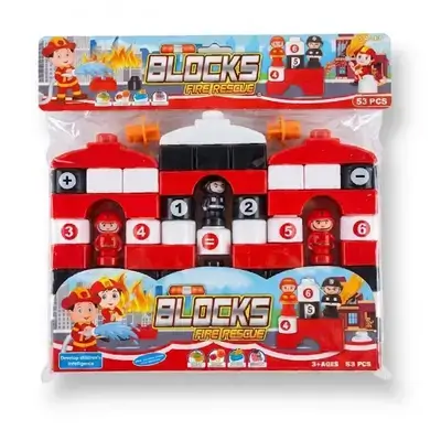 Blocks 53 pcs fire rescue-red