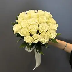 Bouquet of 20 White Roses