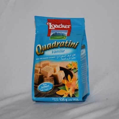 Loacker Wafer Quadratini Vanil.125g