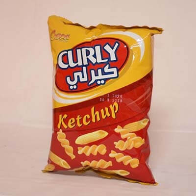 Chipsana Curly Chips Ketchup 70g
