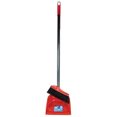Vileda Long Handle Dustpan + Broom
