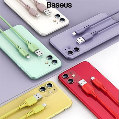 Baseus Colorful 2.4A Fast Charge USB Data Cable for iPhone