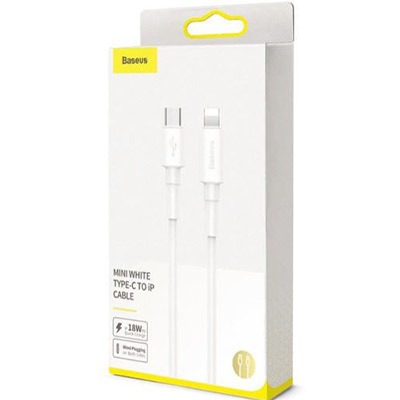 Baseus Mini White Type-C to Lightning PD 18W Quick Fast Charge USB Cable