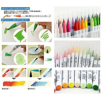Colour real brush marker water colour X12