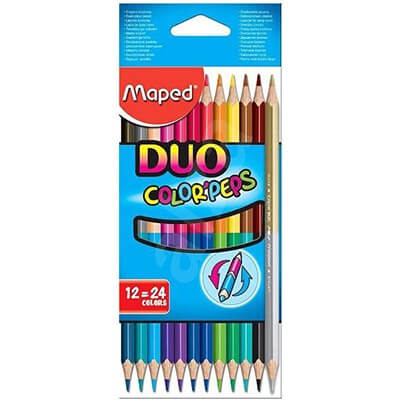 Colour maped two way pencils colour X24