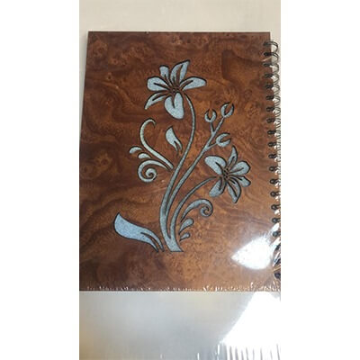 Notebook 100 pepar wood cover x1