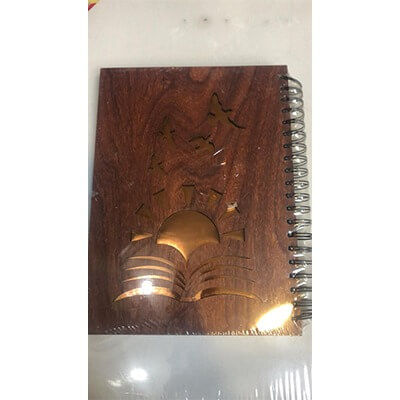 Notebook 200 pepar wood cover x1
