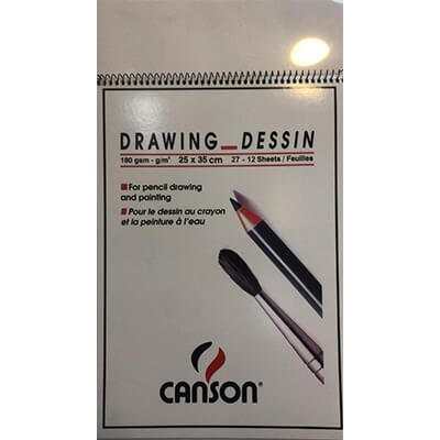 1-12 Sheets Pencil Drawing And Painting (180gr) Canson