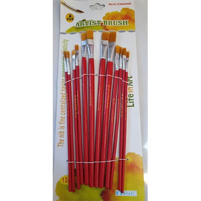 Set 12 Psc Artist Brushes For Oil Painting x1
