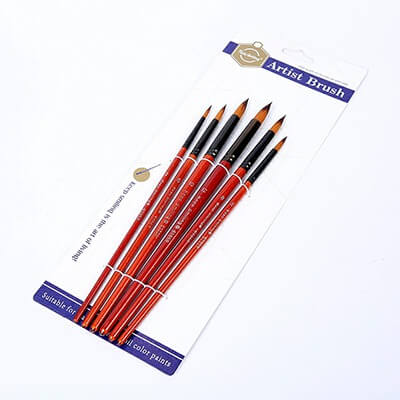 Set 6 Psc Artist Brushes For Water&acrylic&oil Colour Paints x1