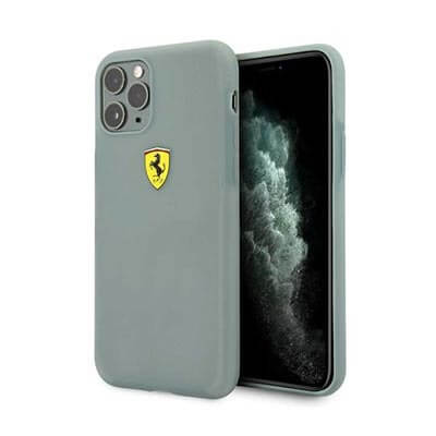 Ferrari On Track Transparent Silicone Case with Printed Logo for iPhone 11 Pro - Green