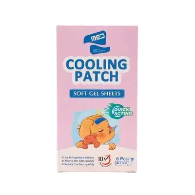 Cooling Patch Soft Gel Sheets for Kids 4×11cm 6Pcs _ MED