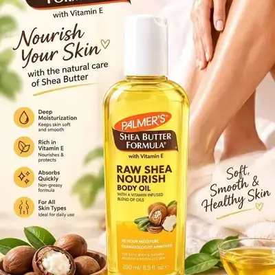 Palmer’s Shea Butter Formula with Vitamin E Raw Shea Nourish Body Oil (250ml)