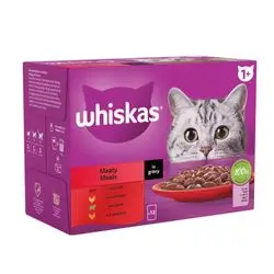 whiskas meaty meals in gravy 12x85g