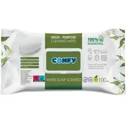 Multi-Purpose Wet Wipes White Soap Scent – 100 Sheets
