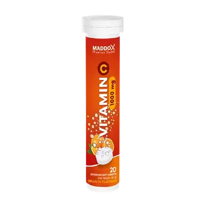 Vitamin C 1000mg 20 Effervescent Tablets _ MADDOX