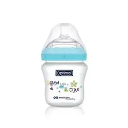 Mamilla Extra Wide Neck Double Anti-Colic Feeding Bottle 210ml (+0) - Blue